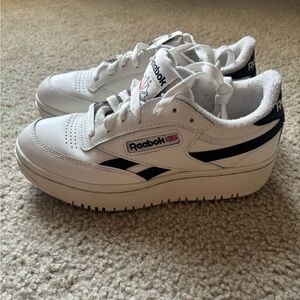 Reebok Classic White Sneakers with Black Details